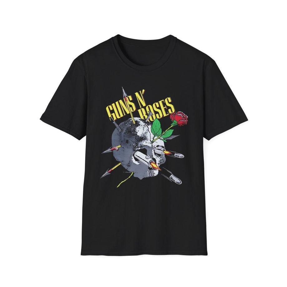 Guns N Roses 1988 Needle Skull Unisex Softstyle T-Shirt