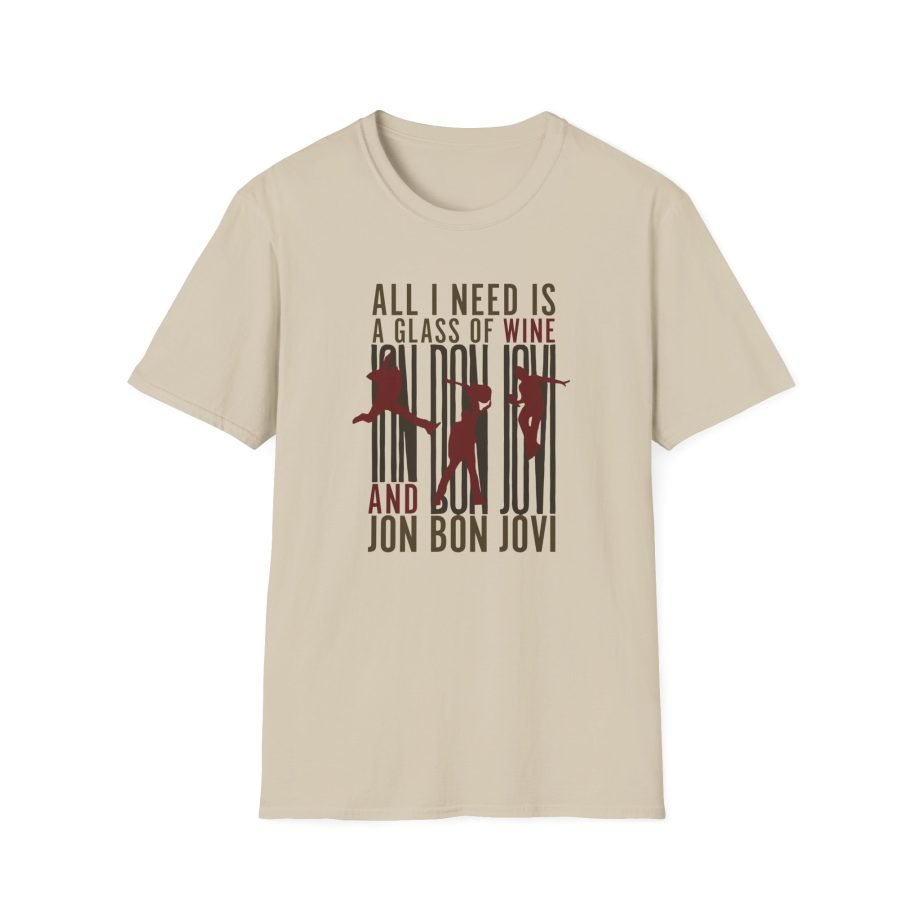 Bon Jovi Wine Silhouette Unisex Softstyle T-Shirt