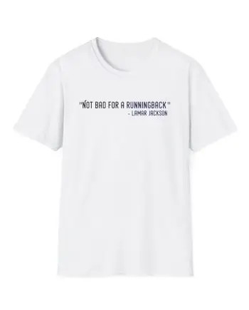 Lamar Jackson The Prodigy Not Bad for a Running Back Unisex Softstyle T-Shirt