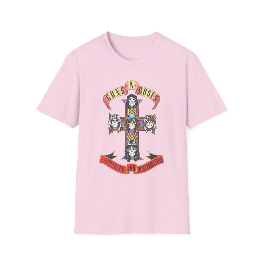 Guns N Roses Cross Grey Tour Unisex Softstyle T-Shirt