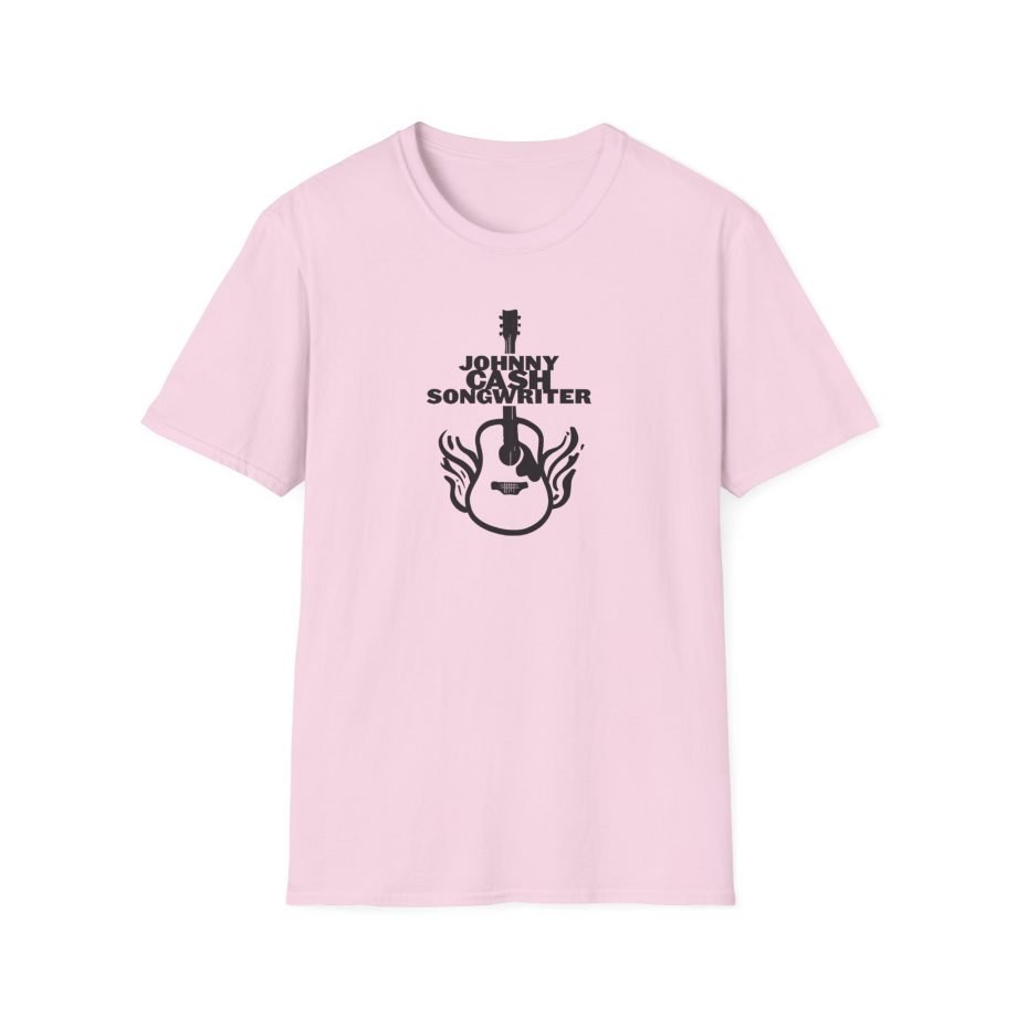 Johnny Cash Flaming Guitar Unisex Softstyle T-Shirt