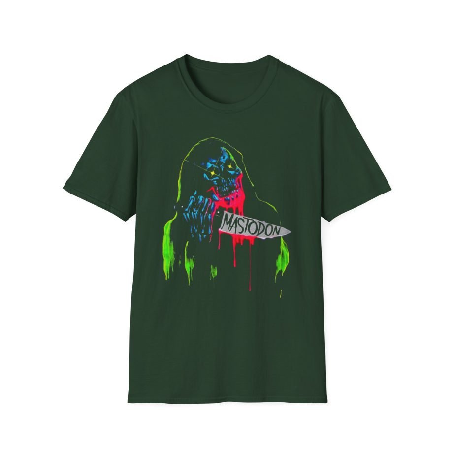 Mastodon Artist Series Cjk Neon Knife Skull Reaper Unisex Softstyle T-Shirt