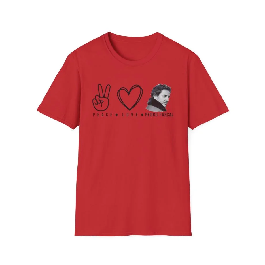 Peace Love Pedro Pascal Unisex Softstyle T-Shirt