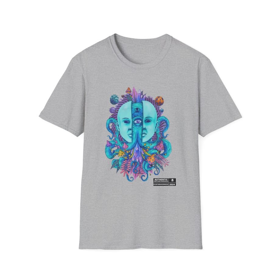 Deep Dark Dangerous Split Face Unisex Softstyle T-Shirt