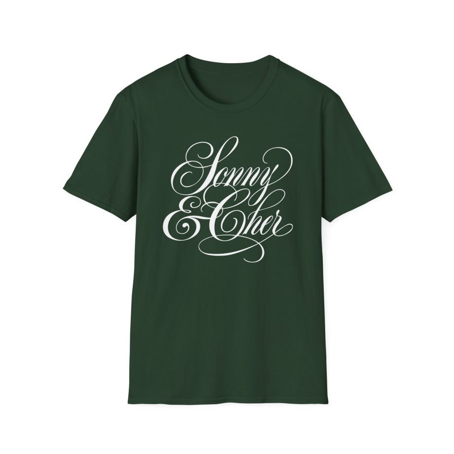 Sonny & Cher Fancy Script Unisex Softstyle T-Shirt