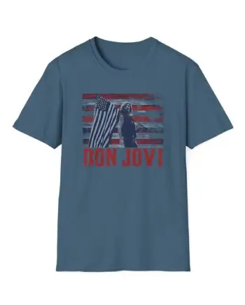 Bon Jovi American Flag Unisex Softstyle T-Shirt