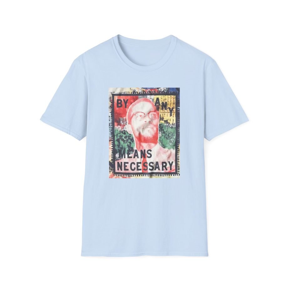 Malcolm X By Any Means Unisex Softstyle T-Shirt
