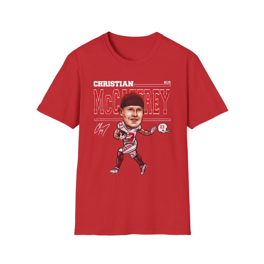 Christian Mccaffrey Cartoon Unisex Softstyle T-Shirt