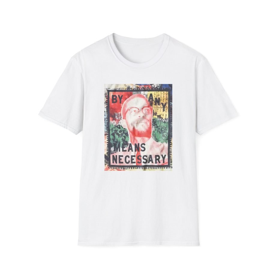 Malcolm X By Any Means Unisex Softstyle T-Shirt