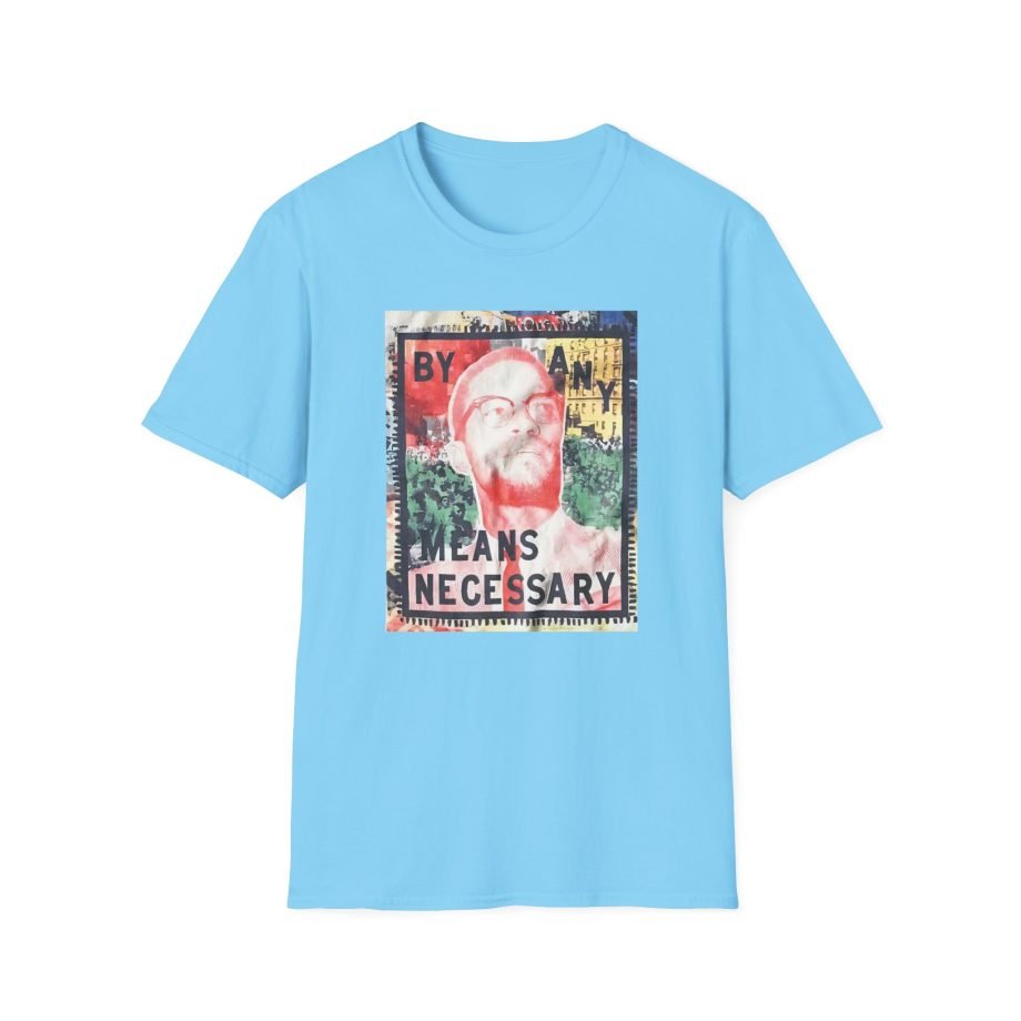 Malcolm X By Any Means Unisex Softstyle T-Shirt