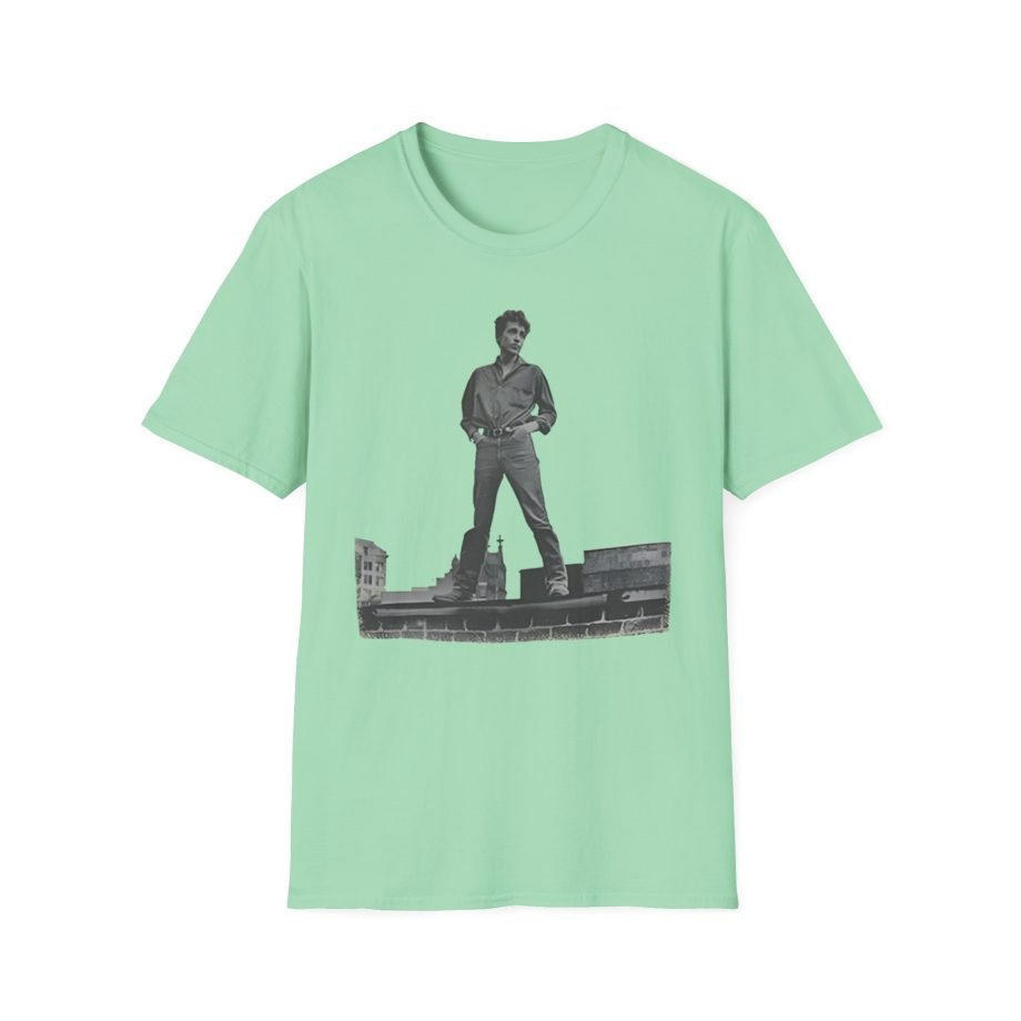 Bob Dylan Rooftop Photo Unisex Softstyle T-Shirt