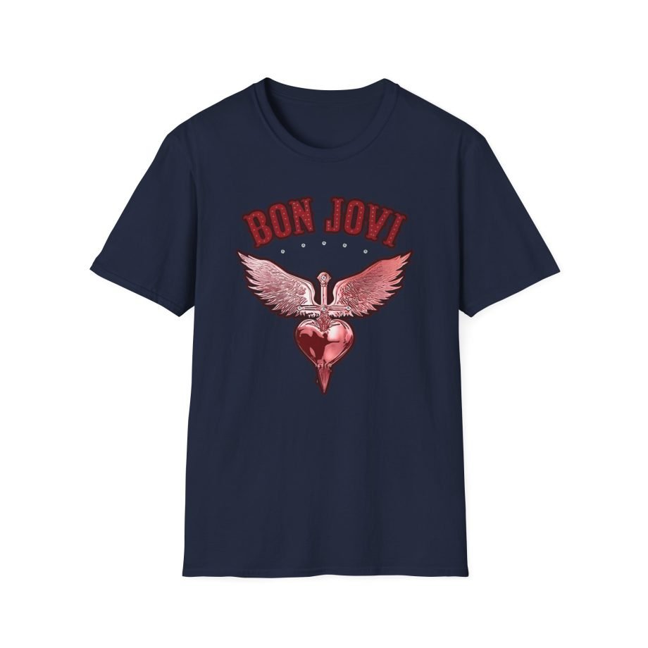 Bon Jovi Forever Red H&d Unisex Softstyle T-Shirt