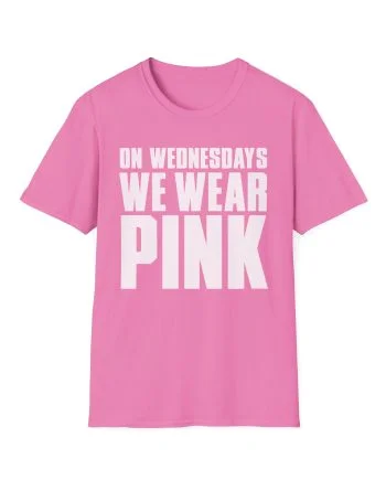 Amc Mean Girl On Wednesdays We Wear Pink Unisex Softstyle T-Shirt