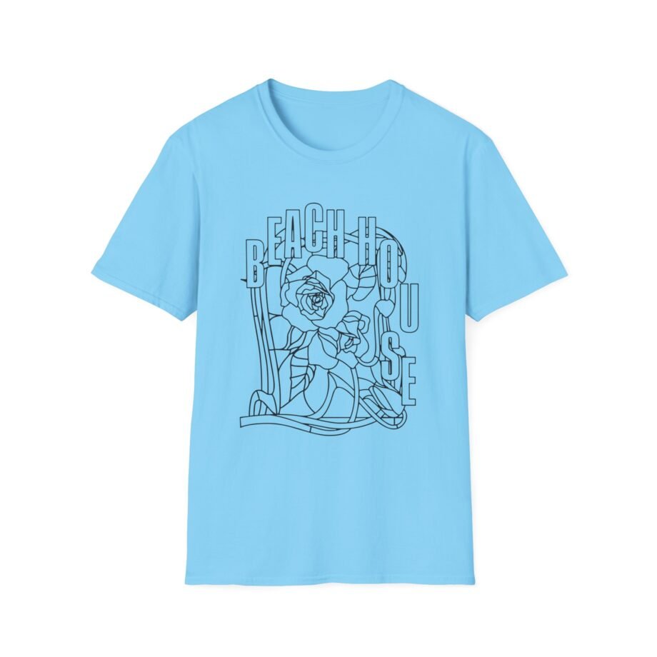 Beach House Rose Stained Glass Unisex Softstyle T-Shirt