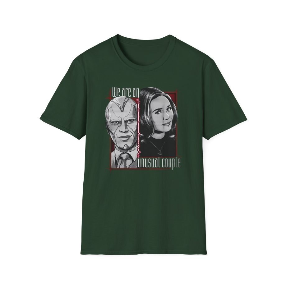 Marvel Wandavision Halftone Couple Unisex Softstyle T-Shirt