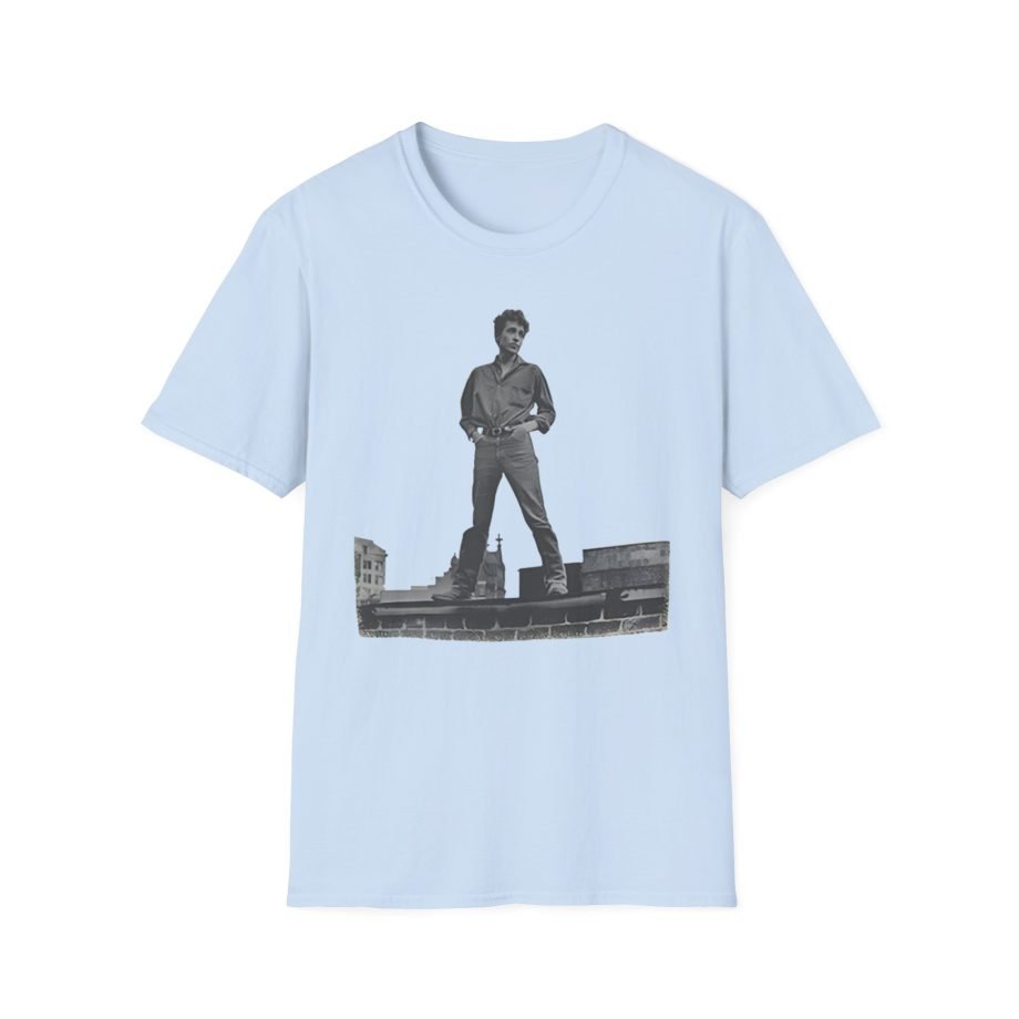 Bob Dylan Rooftop Photo Unisex Softstyle T-Shirt