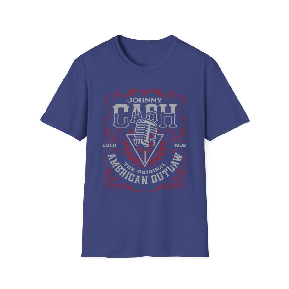 Johnny Cash American Outlaw Microphone unisex softstyle t-shirt