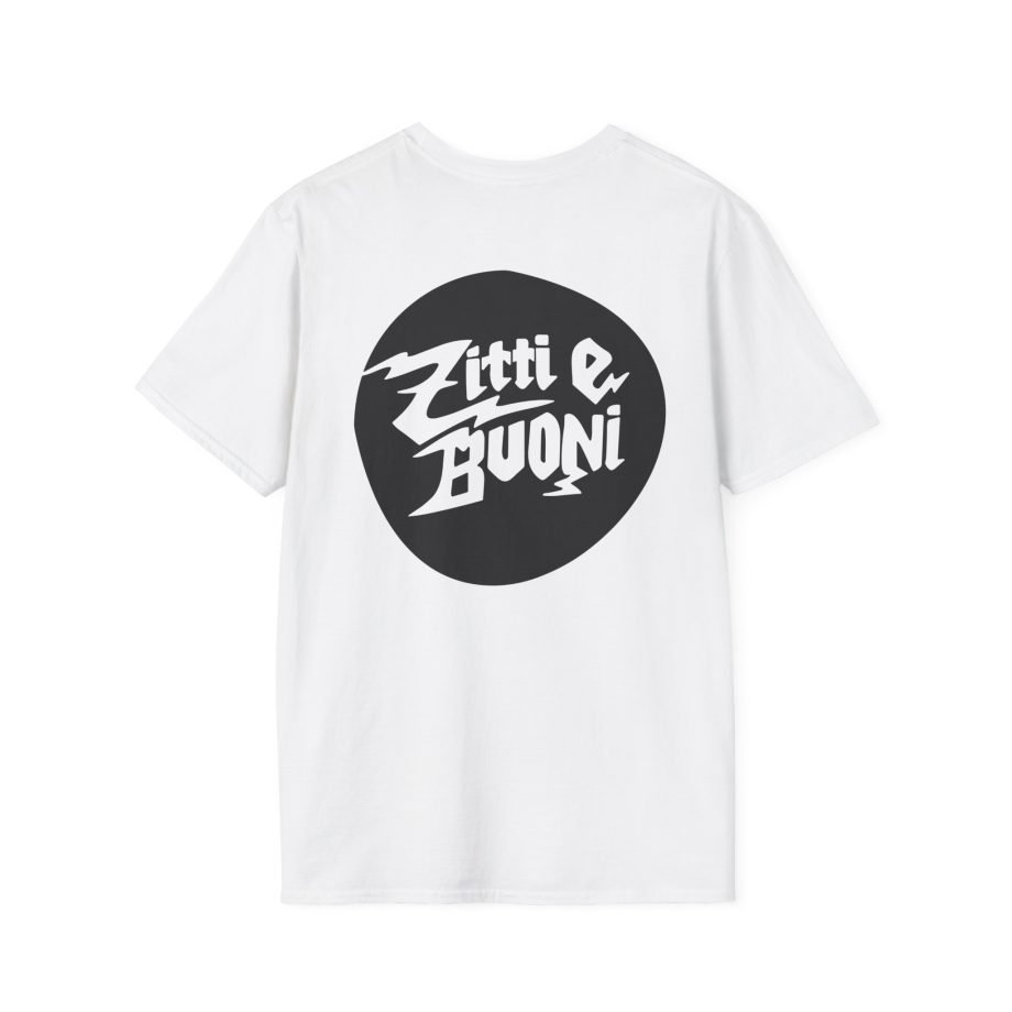 Maneskin Pocket Logo & Zitti e Buoni Circle Unisex Softstyle T-Shirt