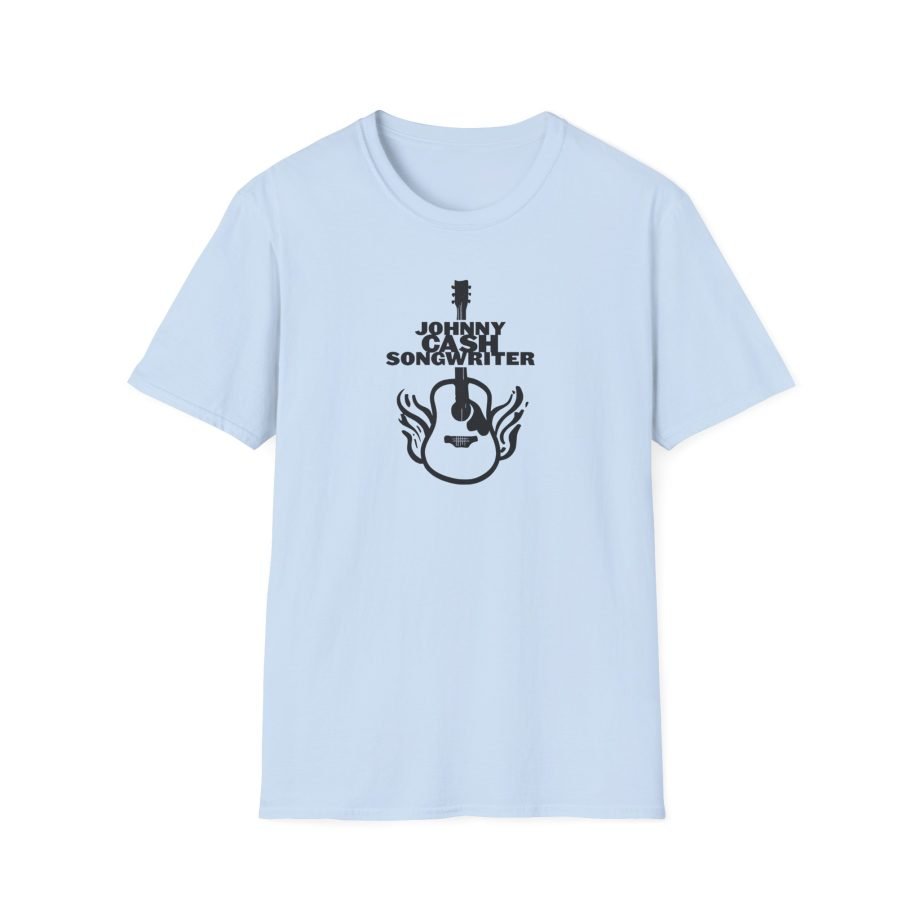 Johnny Cash Flaming Guitar Unisex Softstyle T-Shirt
