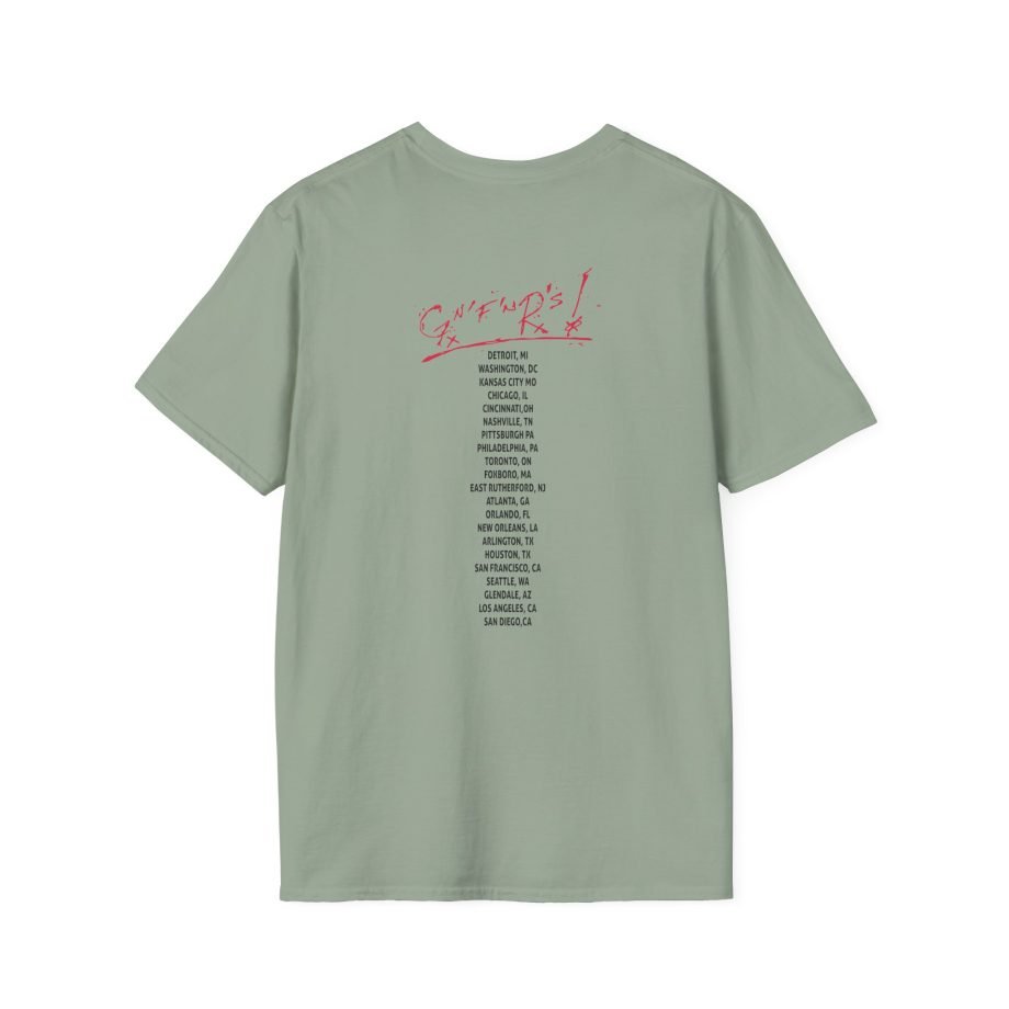 Guns N Roses Cross Grey Tour Unisex Softstyle T-Shirt