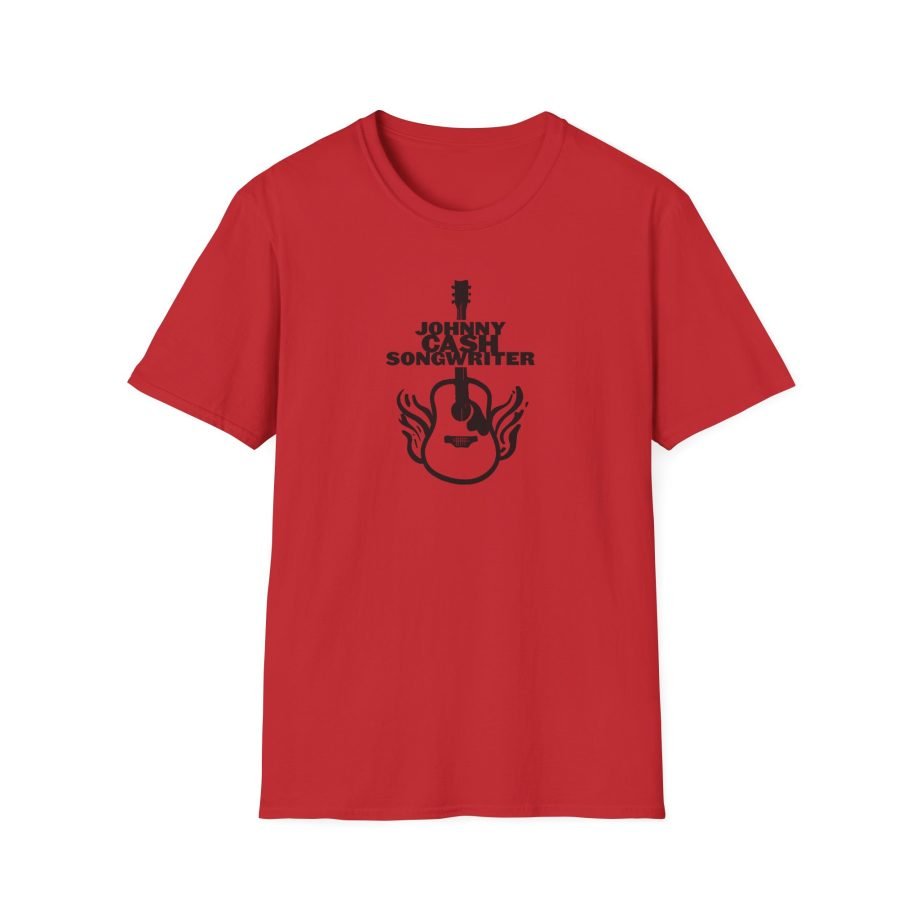 Johnny Cash Flaming Guitar Unisex Softstyle T-Shirt