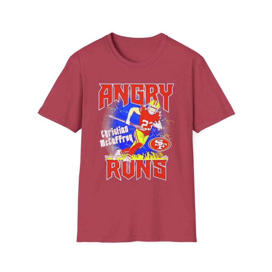 Christian Mccaffrey Angry Runs Unisex Softstyle T-Shirt