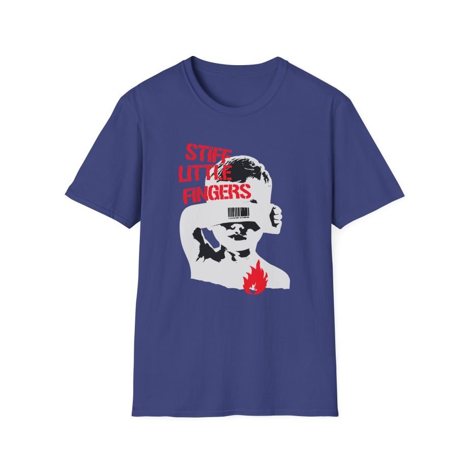 Stiff Little Fingers Barcode Album Acid Unisex Softstyle T-Shirt