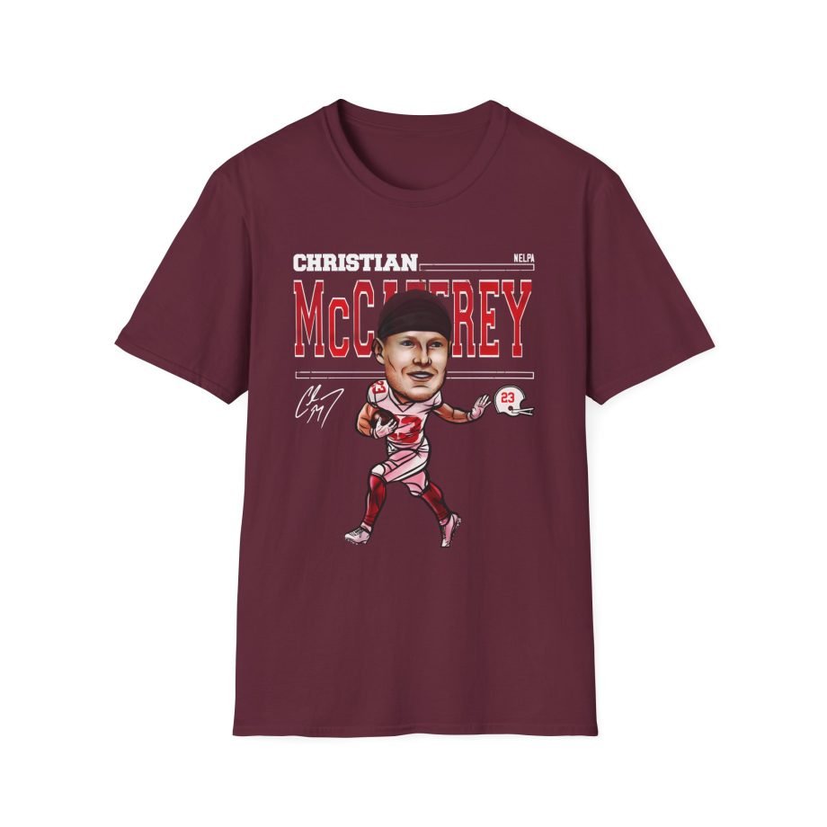 Christian Mccaffrey Cartoon Unisex Softstyle T-Shirt