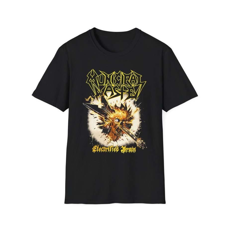 Municipal Waste Electrified Brain Unisex Softstyle T-Shirt