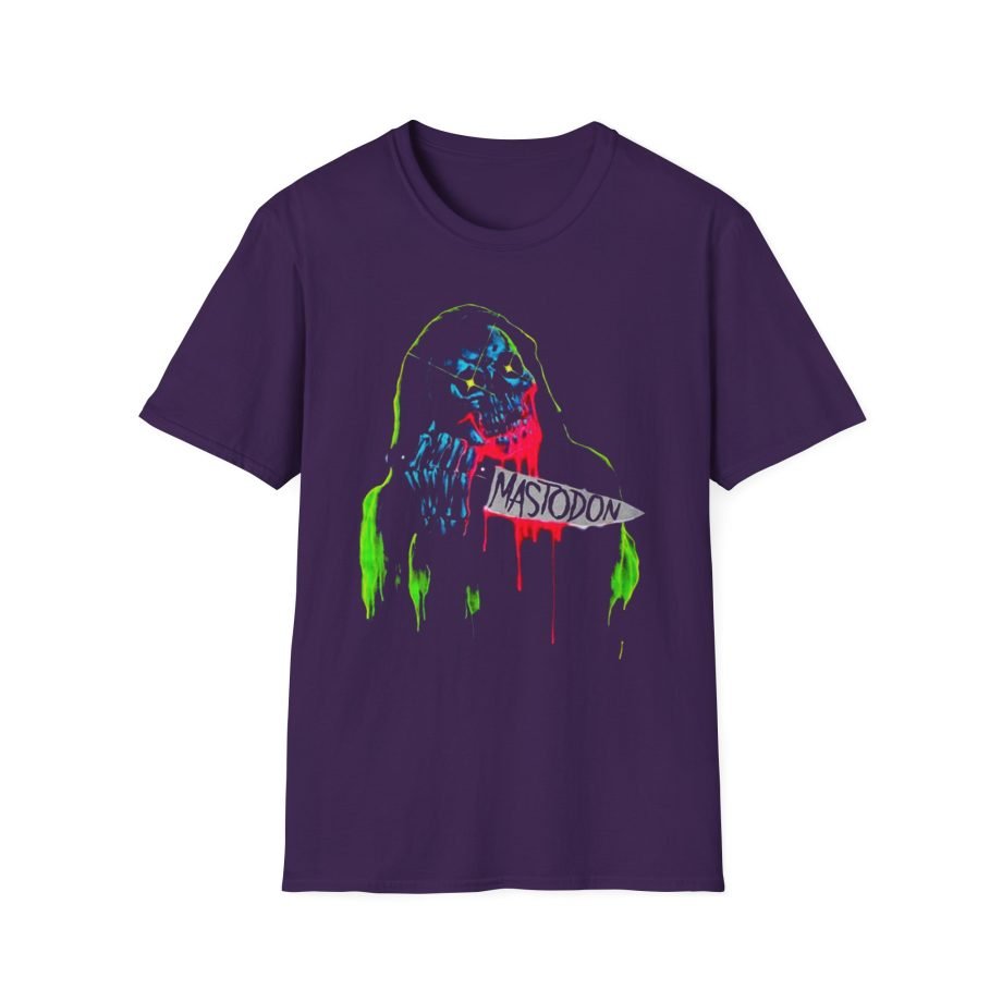 Mastodon Artist Series Cjk Neon Knife Skull Reaper Unisex Softstyle T-Shirt
