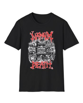 Napalm Death Coded Smears Unisex Softstyle T-Shirt
