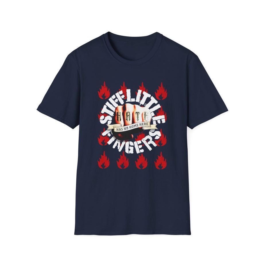 Stiff Little Fingers Hate Has No Home Here Unisex Softstyle T-Shirt