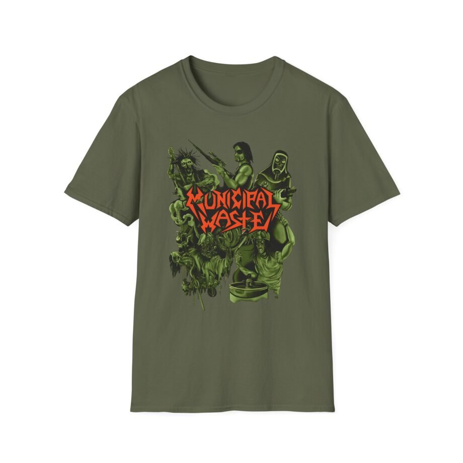 Municipal Waste Collage Logo Unisex Softstyle T-Shirt