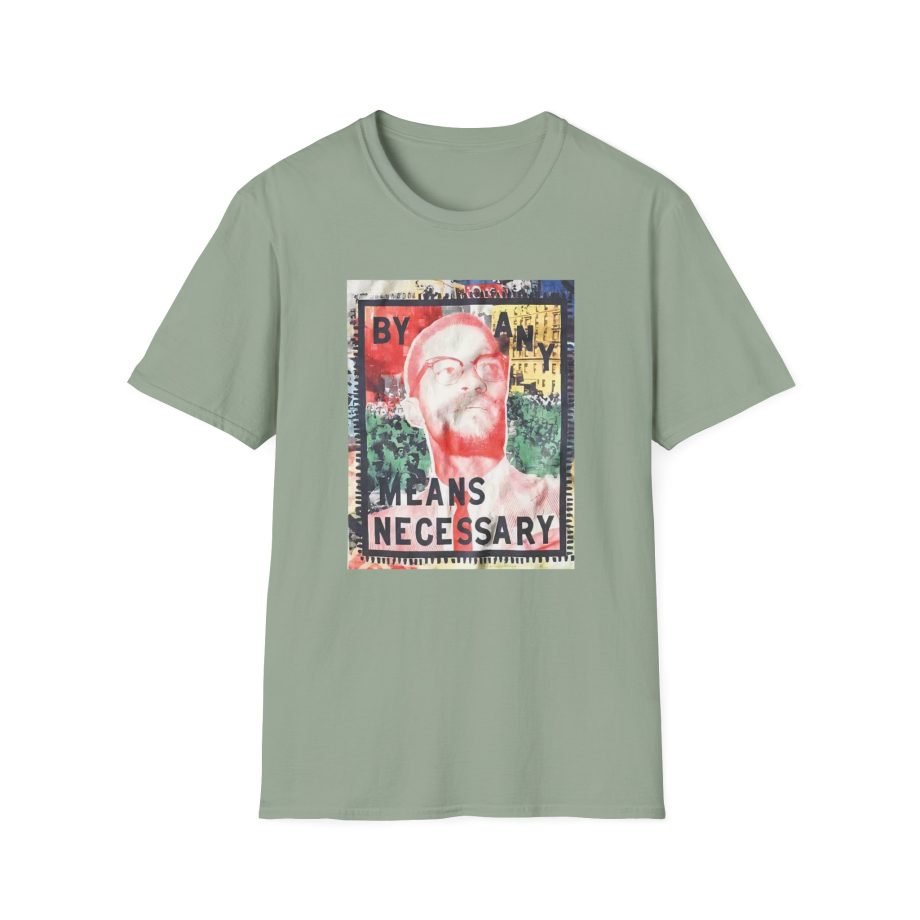 Malcolm X By Any Means Unisex Softstyle T-Shirt