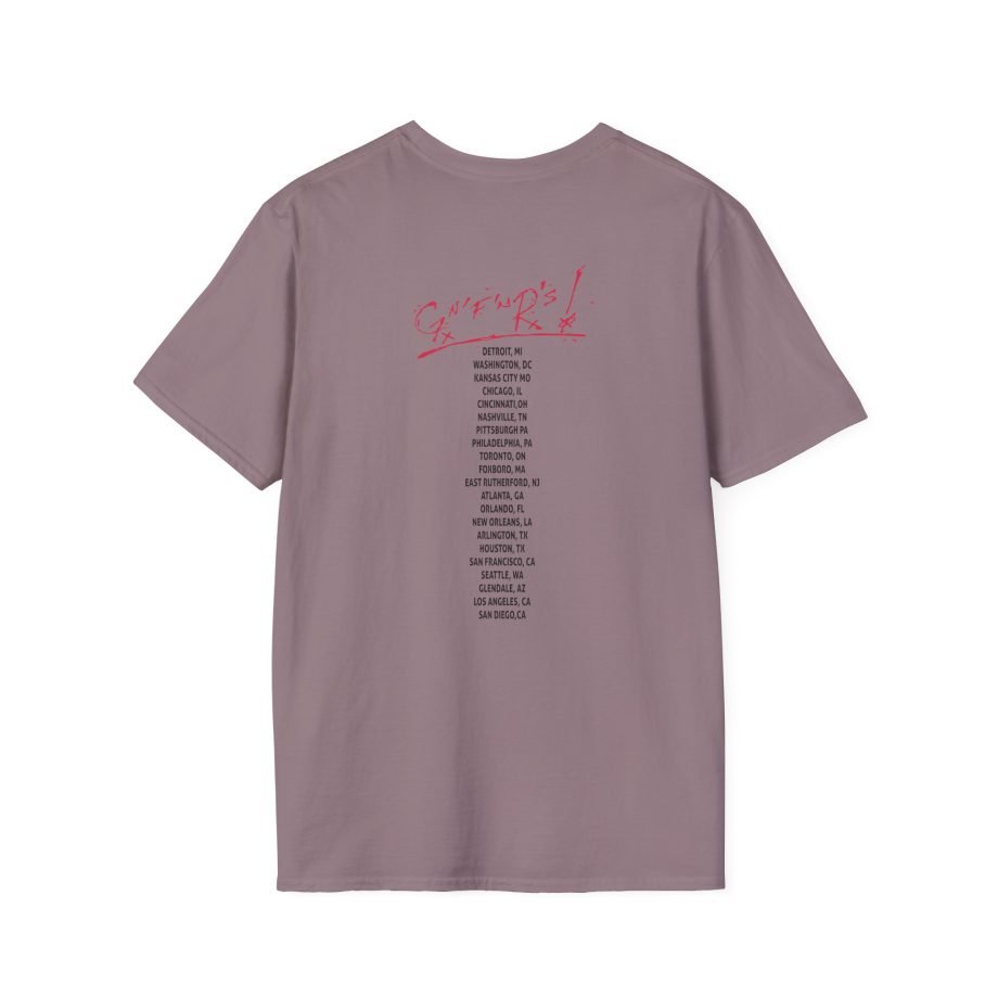 Guns N Roses Cross Grey Tour Unisex Softstyle T-Shirt