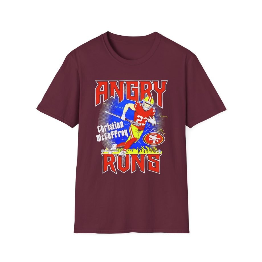 Christian Mccaffrey Angry Runs Unisex Softstyle T-Shirt