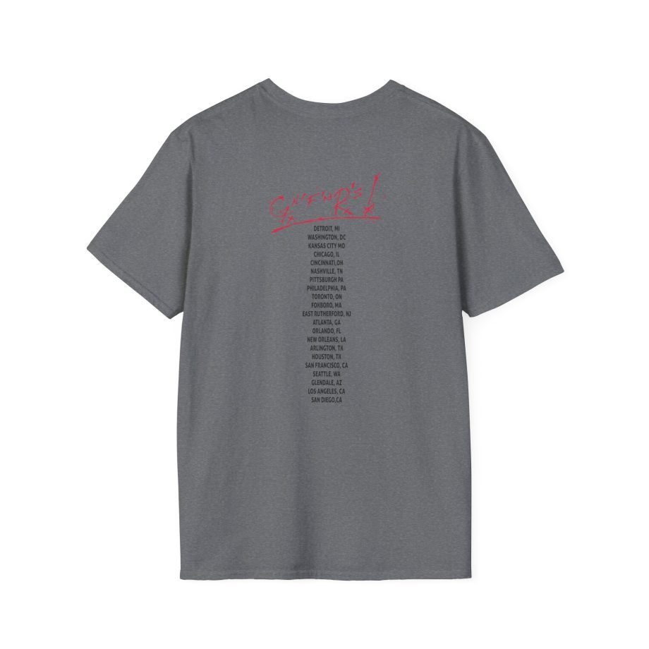 Guns N Roses Cross Grey Tour Unisex Softstyle T-Shirt