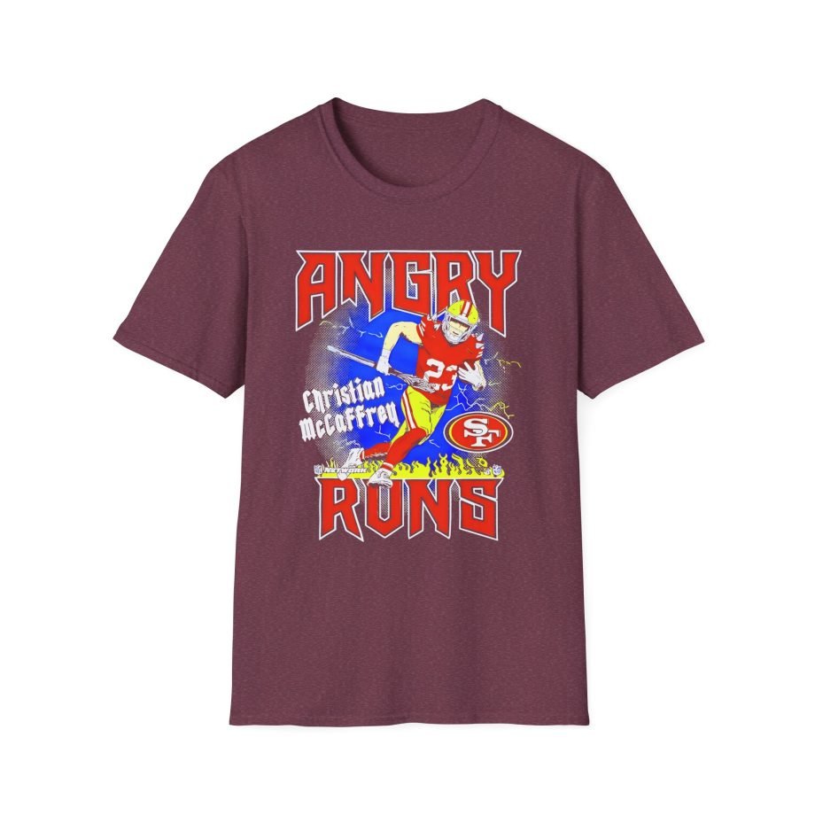 Christian Mccaffrey Angry Runs Unisex Softstyle T-Shirt