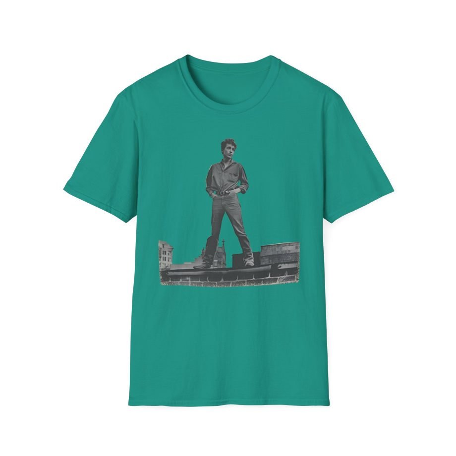 Bob Dylan Rooftop Photo Unisex Softstyle T-Shirt