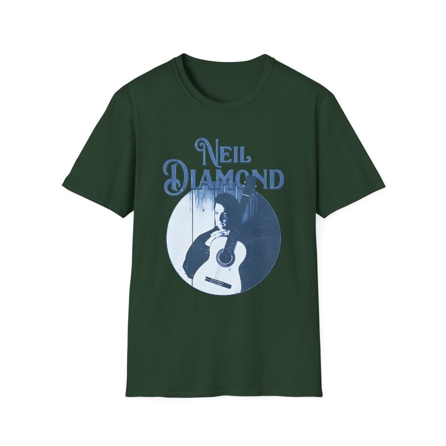 Neil Diamond Circle Guitar  Unisex Softstyle T-Shirt