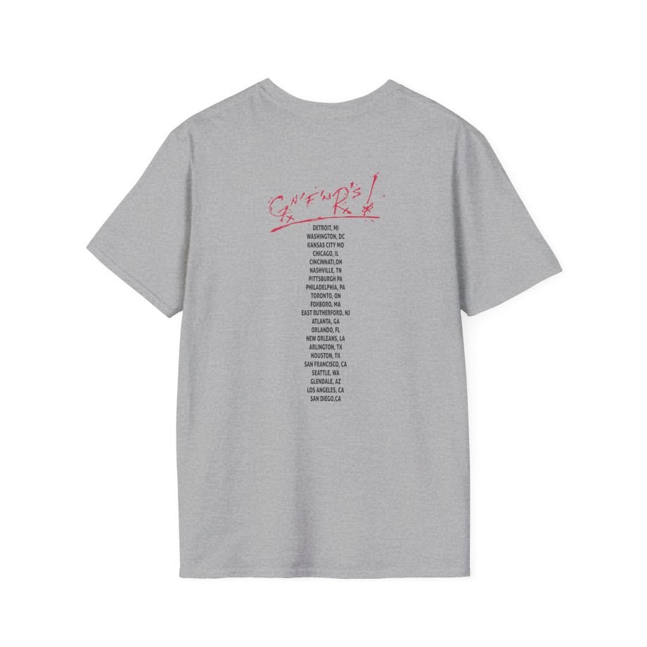 Guns N Roses Cross Grey Tour Unisex Softstyle T-Shirt