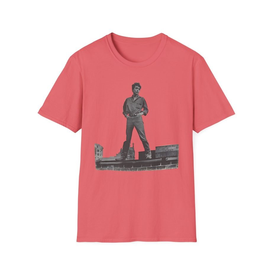 Bob Dylan Rooftop Photo Unisex Softstyle T-Shirt