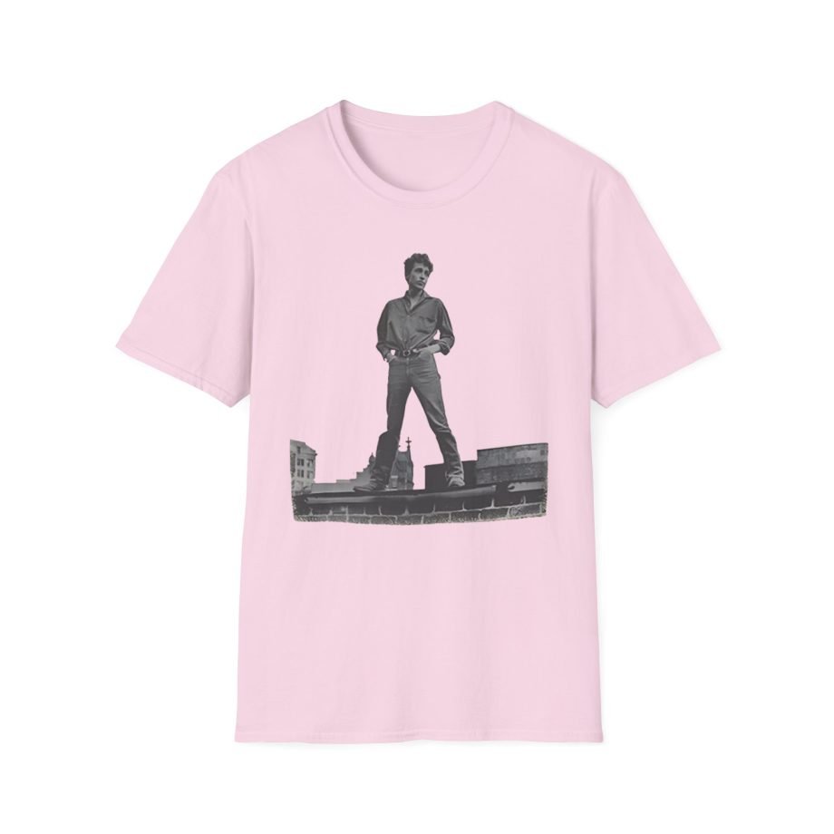 Bob Dylan Rooftop Photo Unisex Softstyle T-Shirt