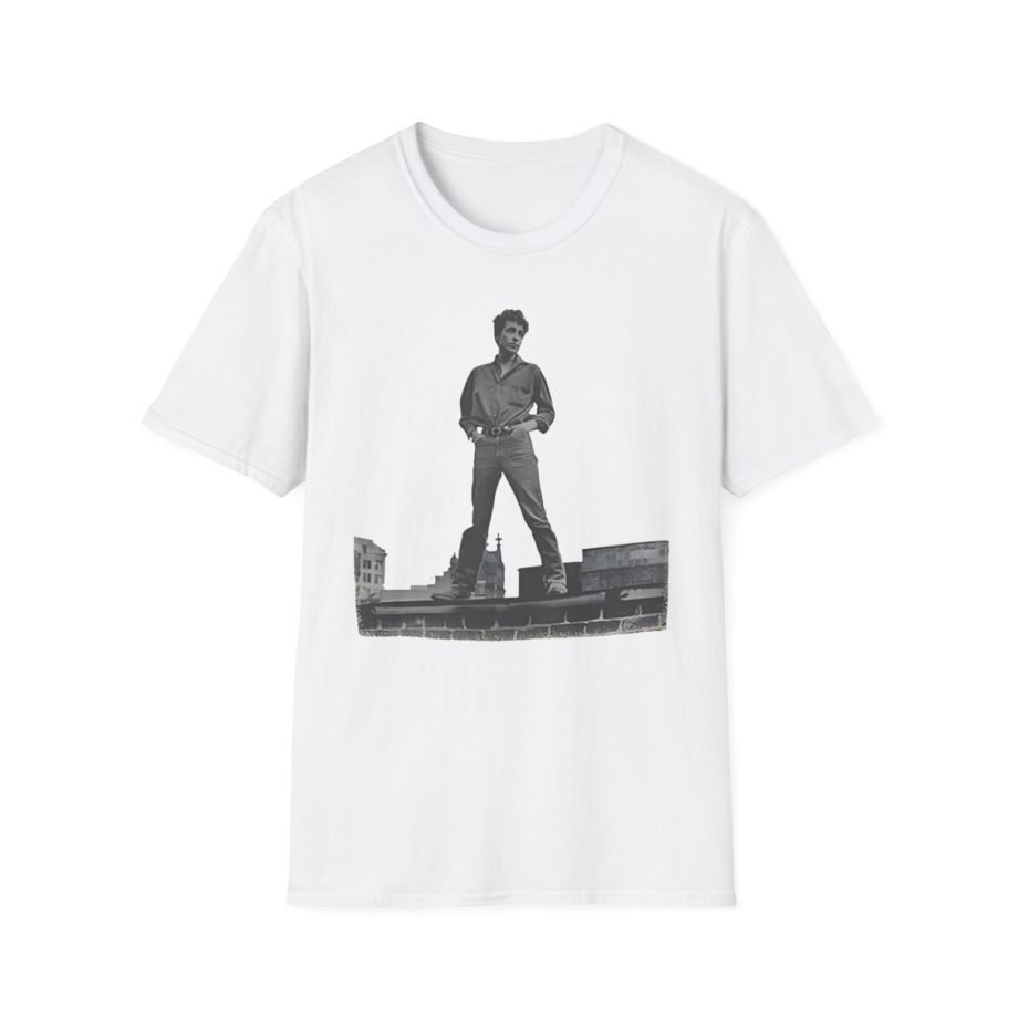 Bob Dylan Rooftop Photo Unisex Softstyle T-Shirt