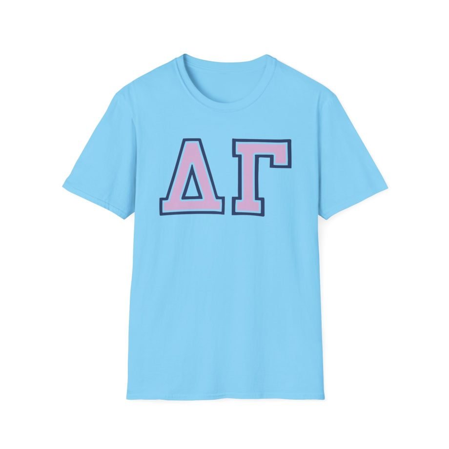 Delta Gamma Chenille Letter Unisex Softstyle T-Shirt