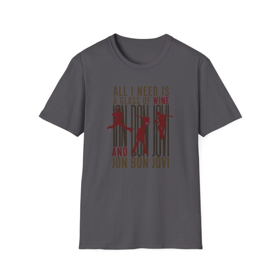 Bon Jovi Wine Silhouette Unisex Softstyle T-Shirt