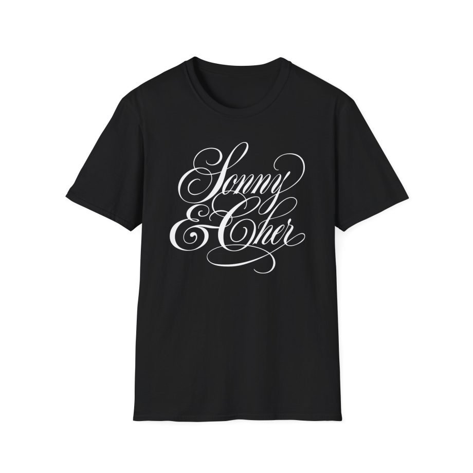 Sonny & Cher Fancy Script Unisex Softstyle T-Shirt