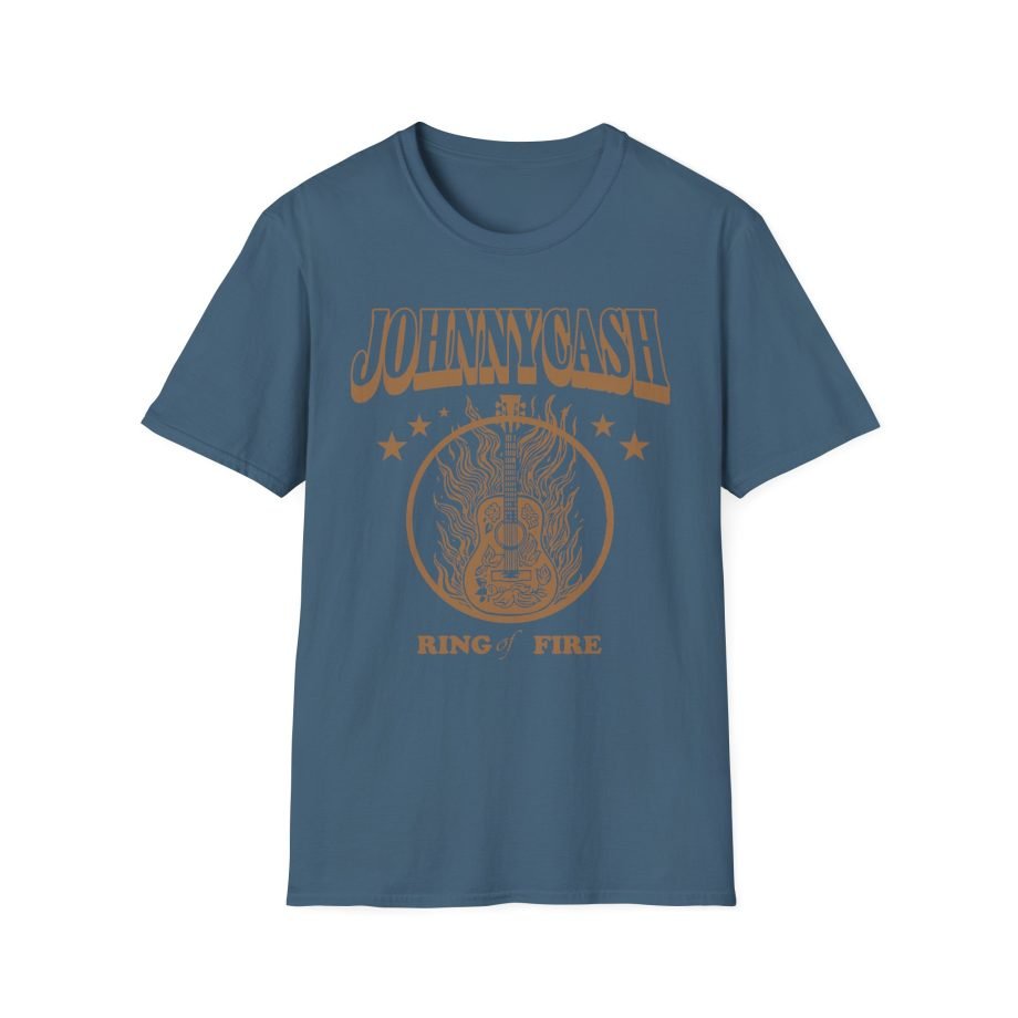 Johnny Cash Guitar Ring of Fire Unisex Softstyle T-Shirt