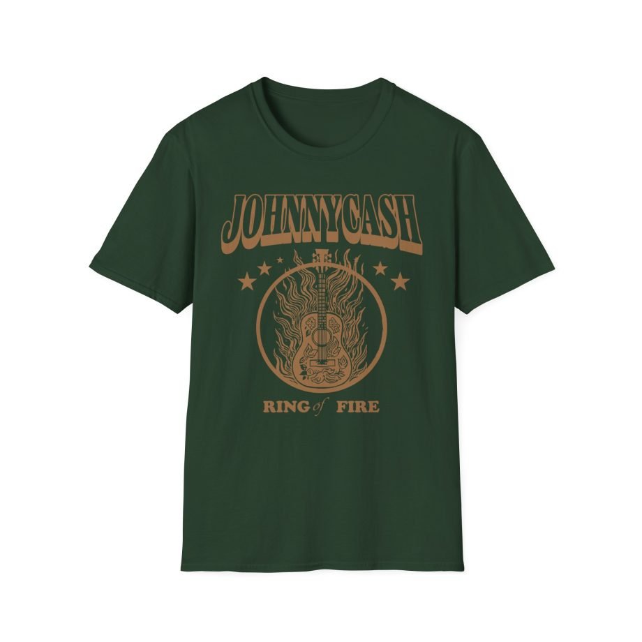 Johnny Cash Guitar Ring of Fire Unisex Softstyle T-Shirt