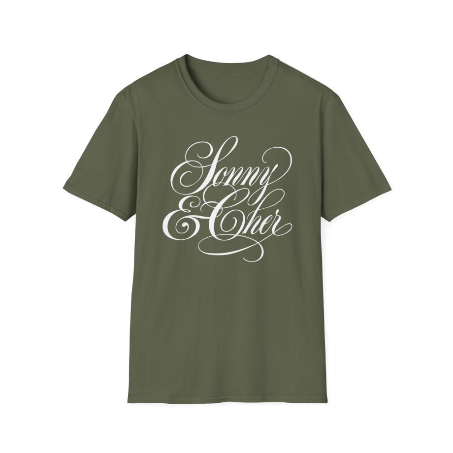 Sonny & Cher Fancy Script Unisex Softstyle T-Shirt